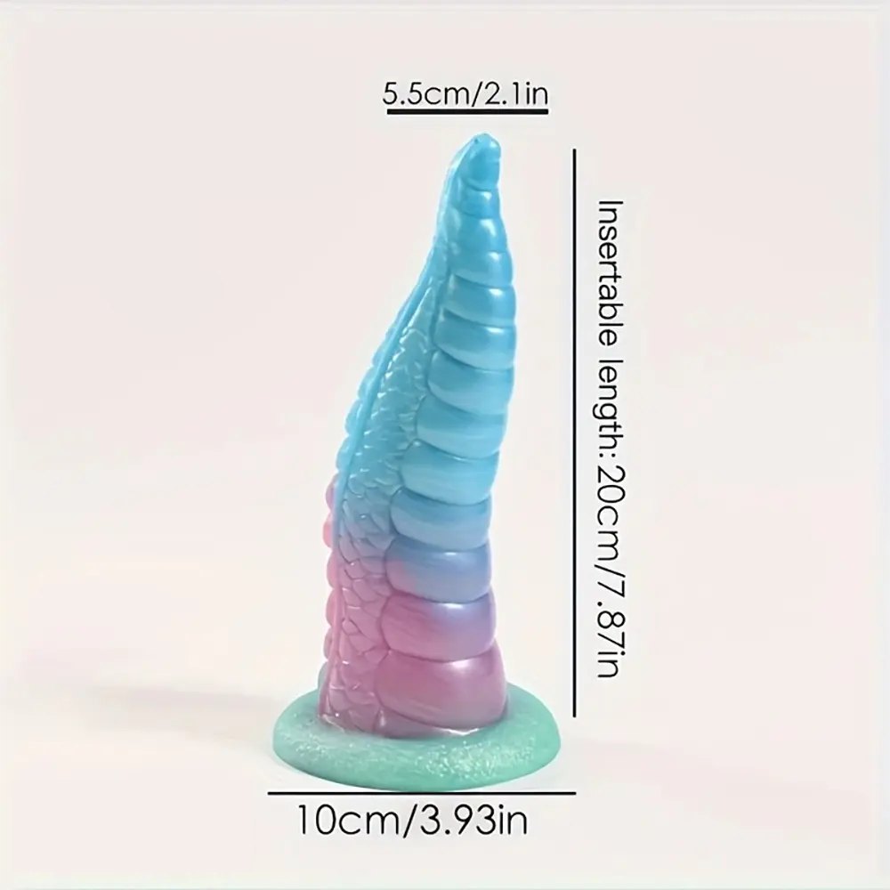 Blue Pink Tentacle Fantasy Dildo - Dragon Dildo Creature Toy