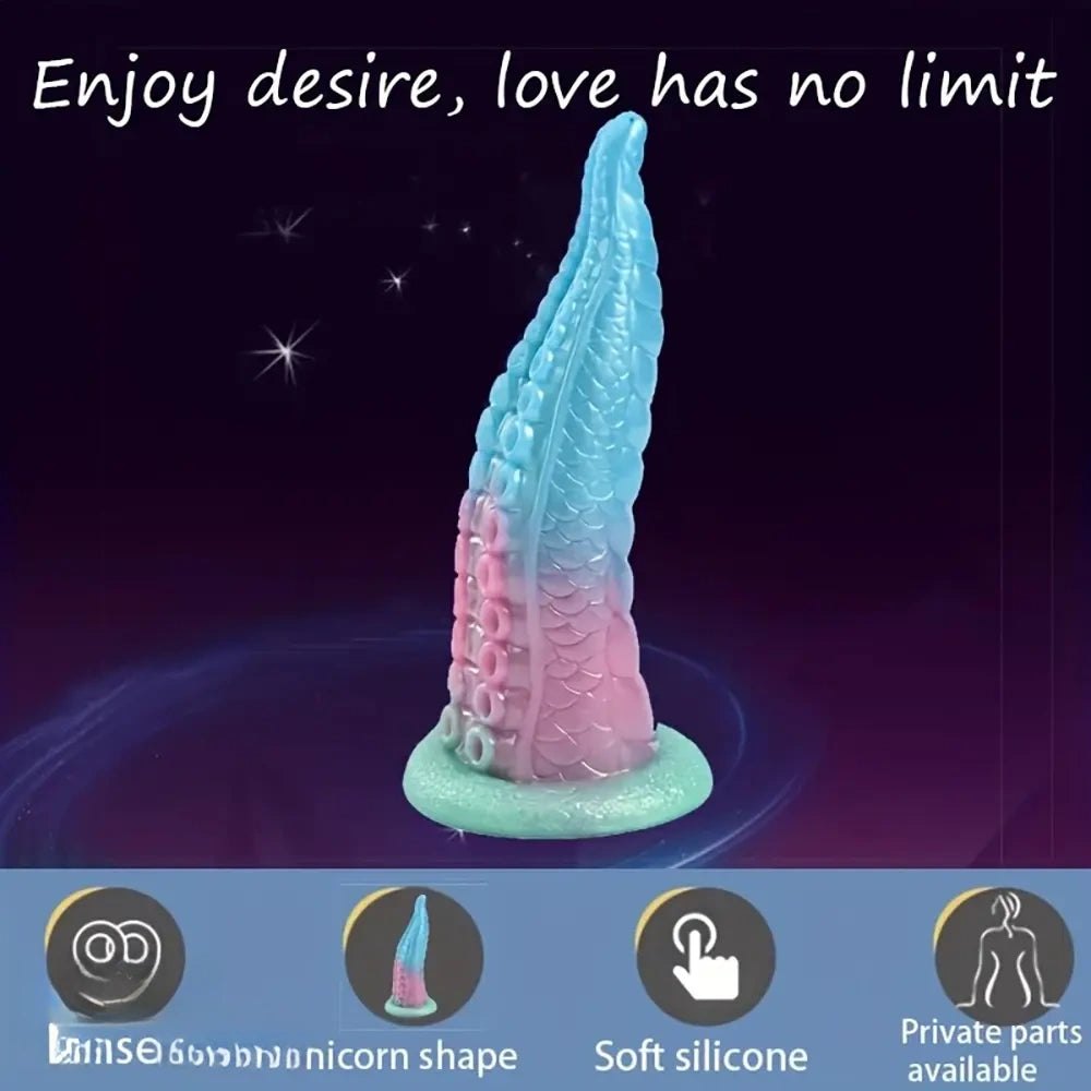 Blue Pink Tentacle Fantasy Dildo - Dragon Dildo Creature Toy