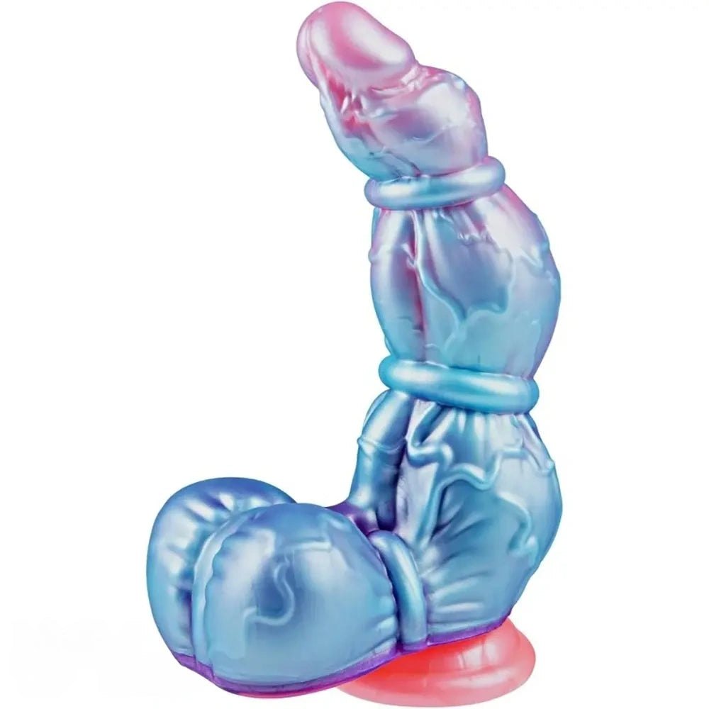 Blue Purple Knotted Animal Dildo - Animal Dildo