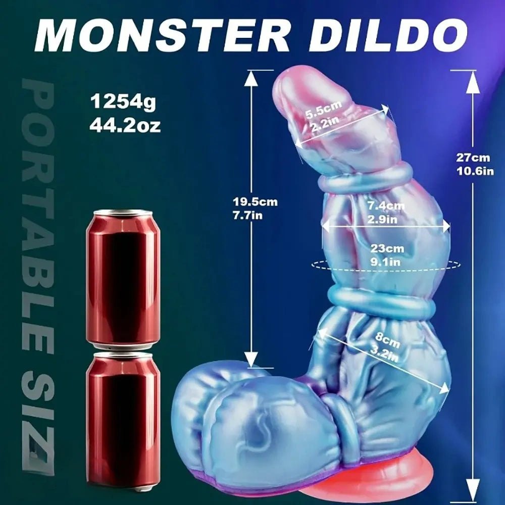Blue Purple Knotted Animal Dildo - Animal Dildo