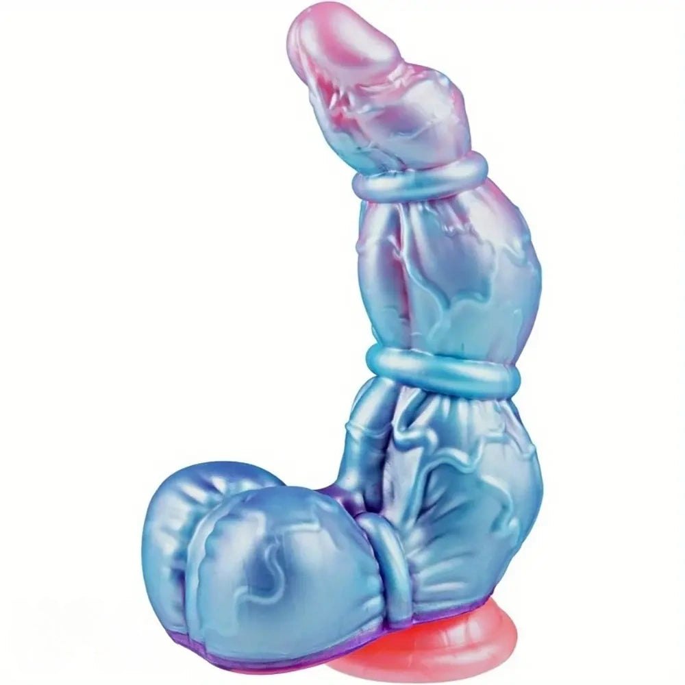 Blue Purple Knotted Animal Dildo - Animal Dildo