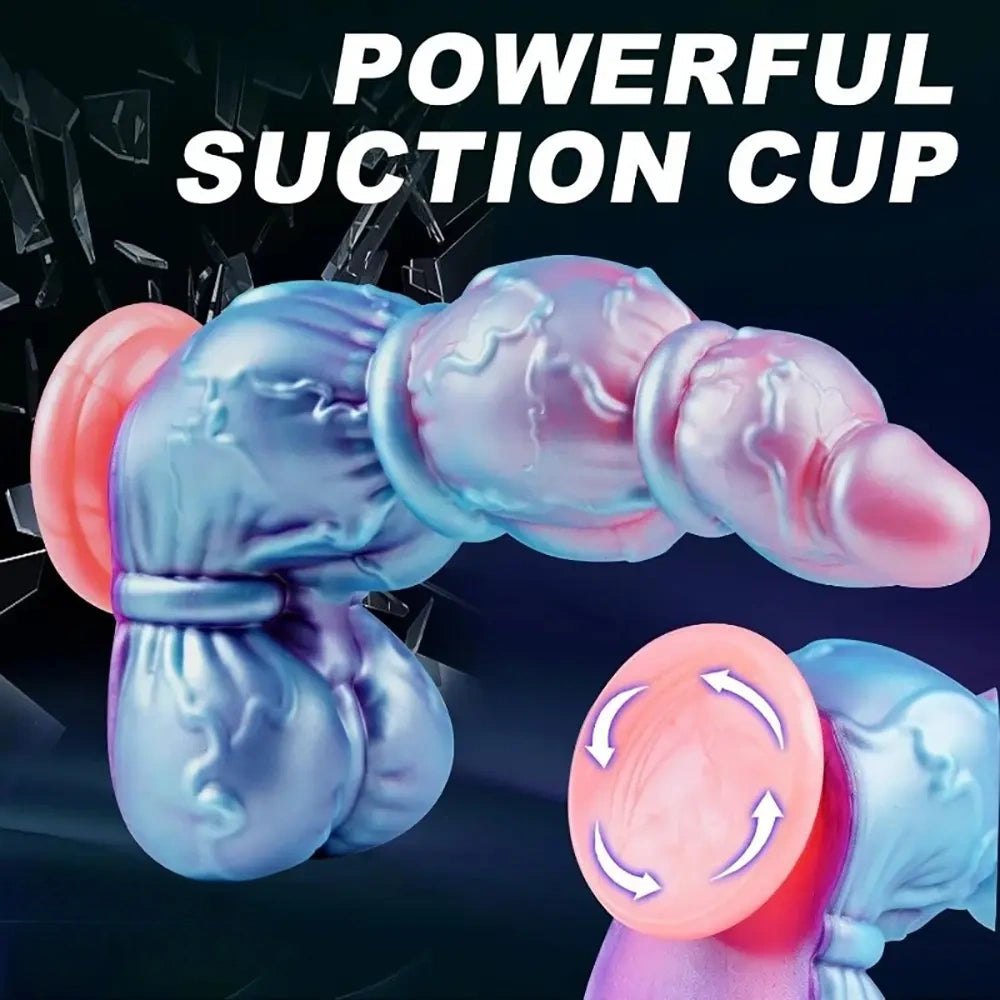 Blue Purple Knotted Animal Dildo - Animal Dildo