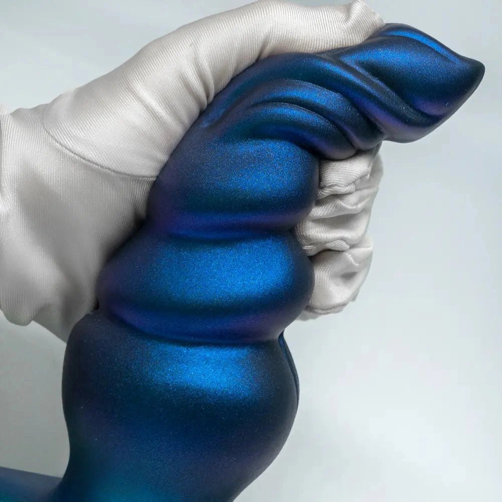 Blue Ridged Knot Anal Plug - Knotted Anal Plug S/M/L