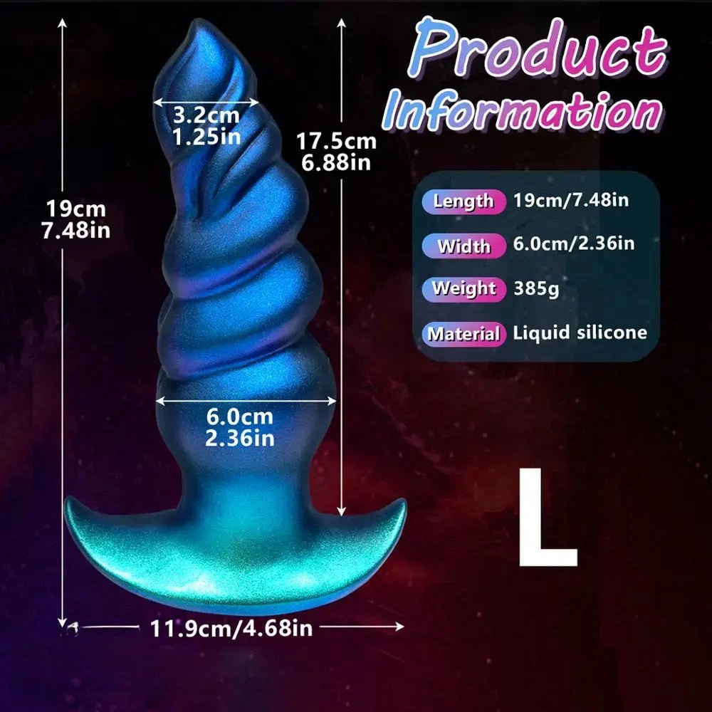 Blue Ridged Knot Anal Plug - Knotted Anal Plug S/M/L