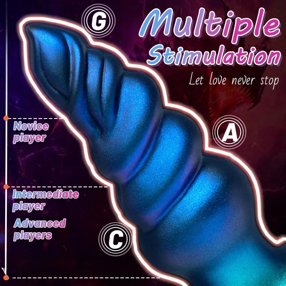 Blue Ridged Knot Anal Plug - Knotted Anal Plug S/M/L