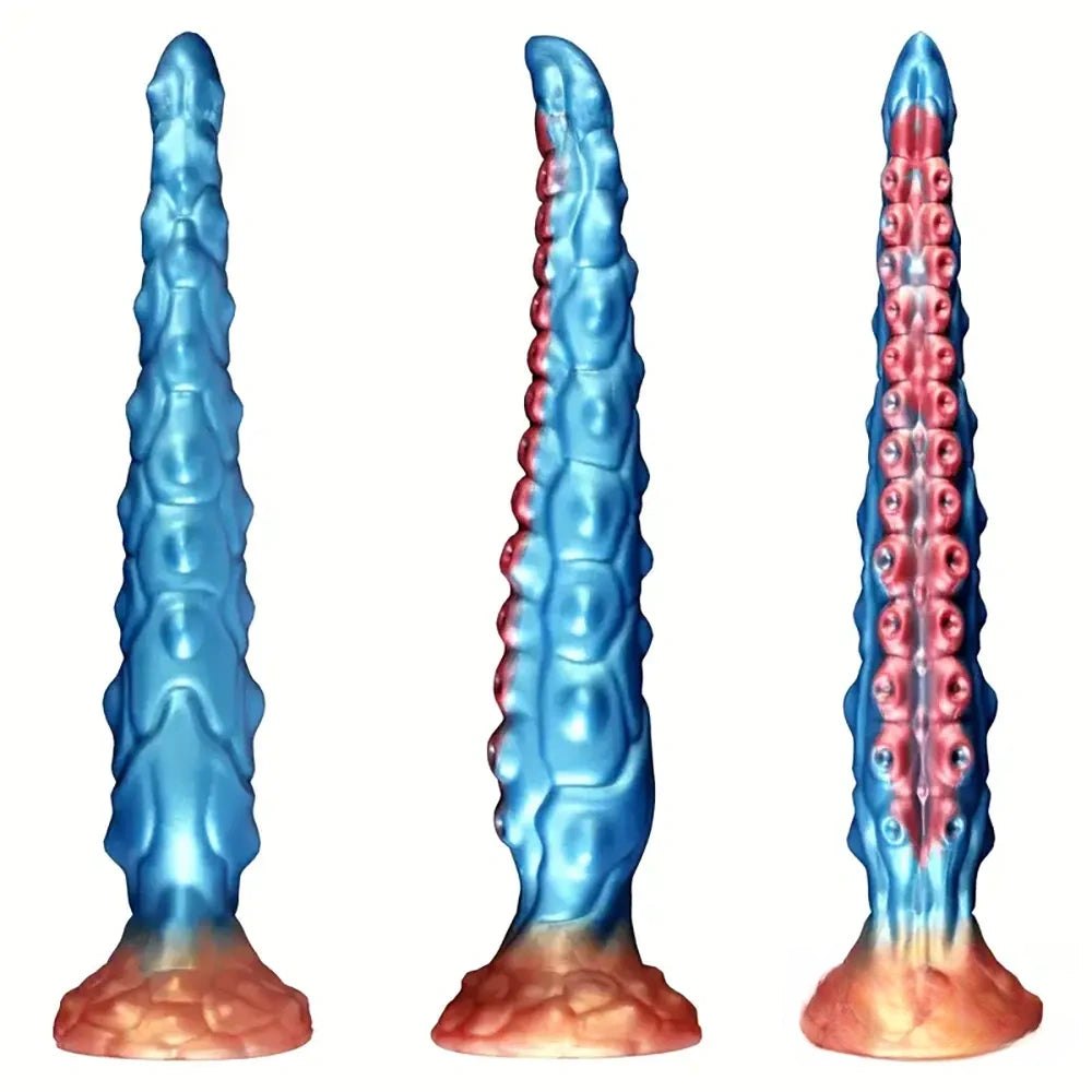 Blue Tentacle Fantasy Dildo - Silicone Monster Dildo