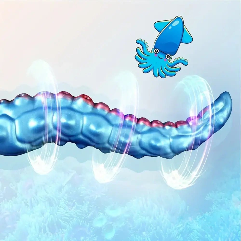 Blue Tentacle Fantasy Dildo - Silicone Monster Dildo