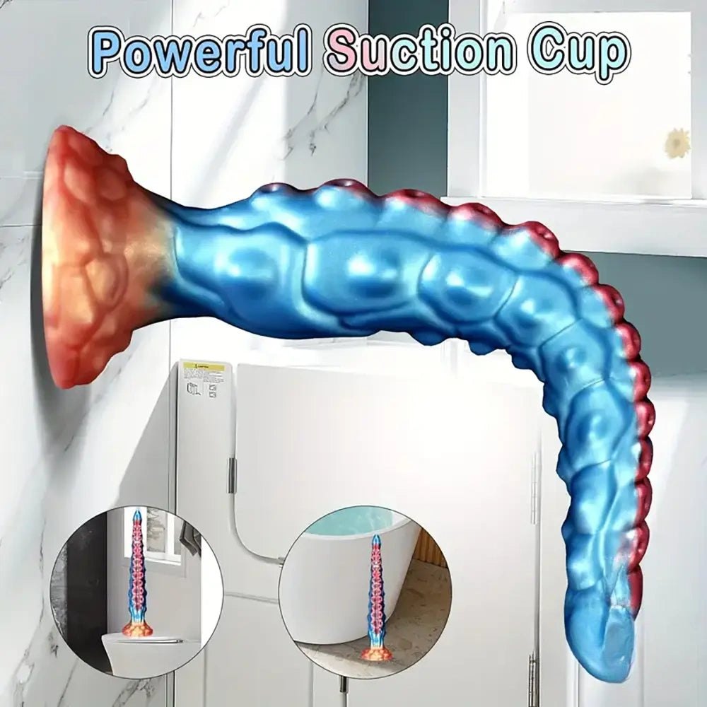 Blue Tentacle Fantasy Dildo - Silicone Monster Dildo