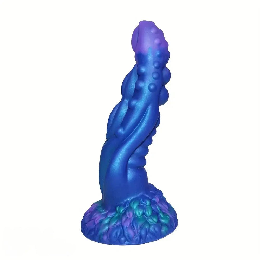 Blue Tentacle Fantasy Dildo - Spiked Silicone Monster Dildo