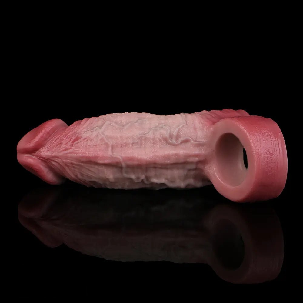 Blue Vein Hollow Cock Sleeve - Realistic Silicone Dildo