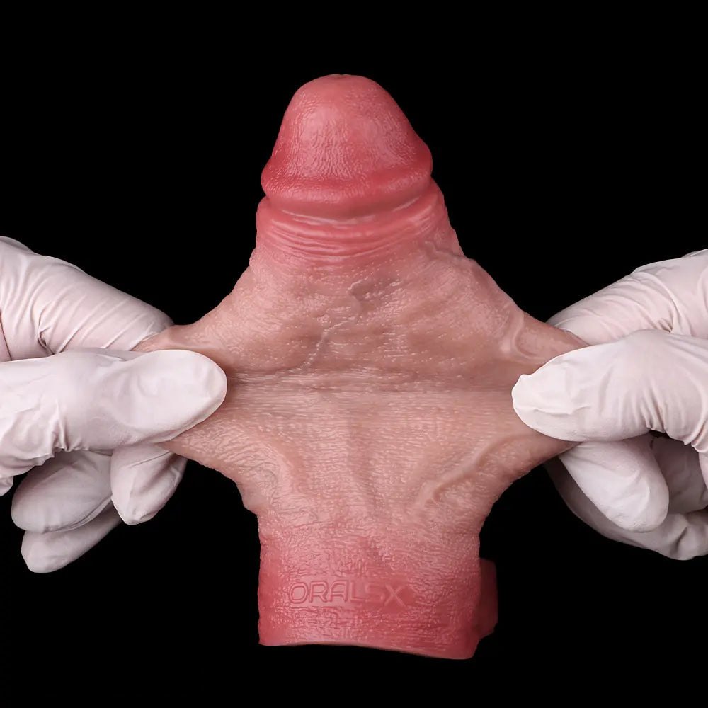 Blue Vein Realistic Cock Sleeve - Hollow Silicone Extender