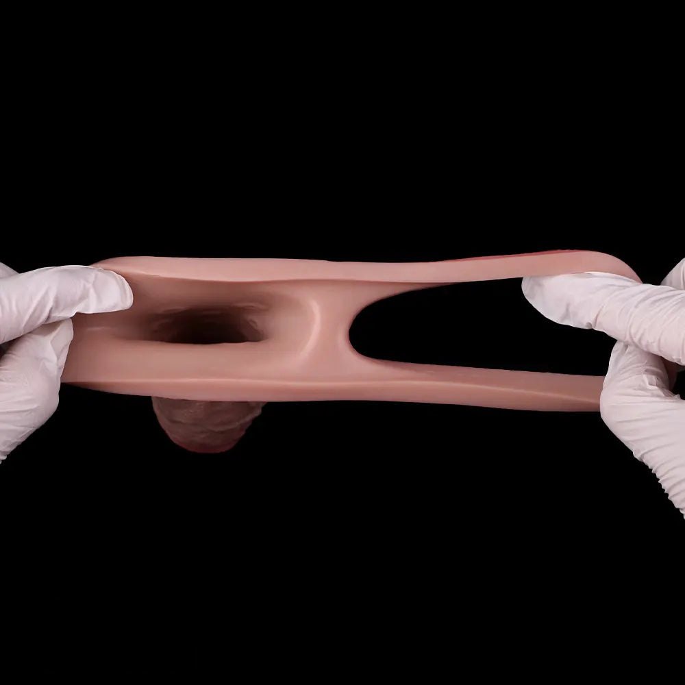 Blue Vein Realistic Cock Sleeve - Hollow Silicone Extender