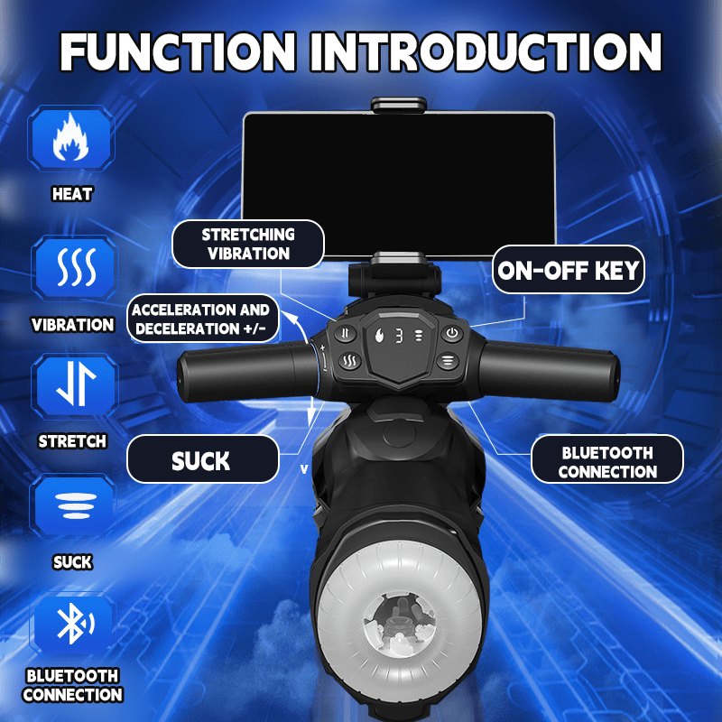 Bluetooth Heating Suction Stroker - Male Masturbator