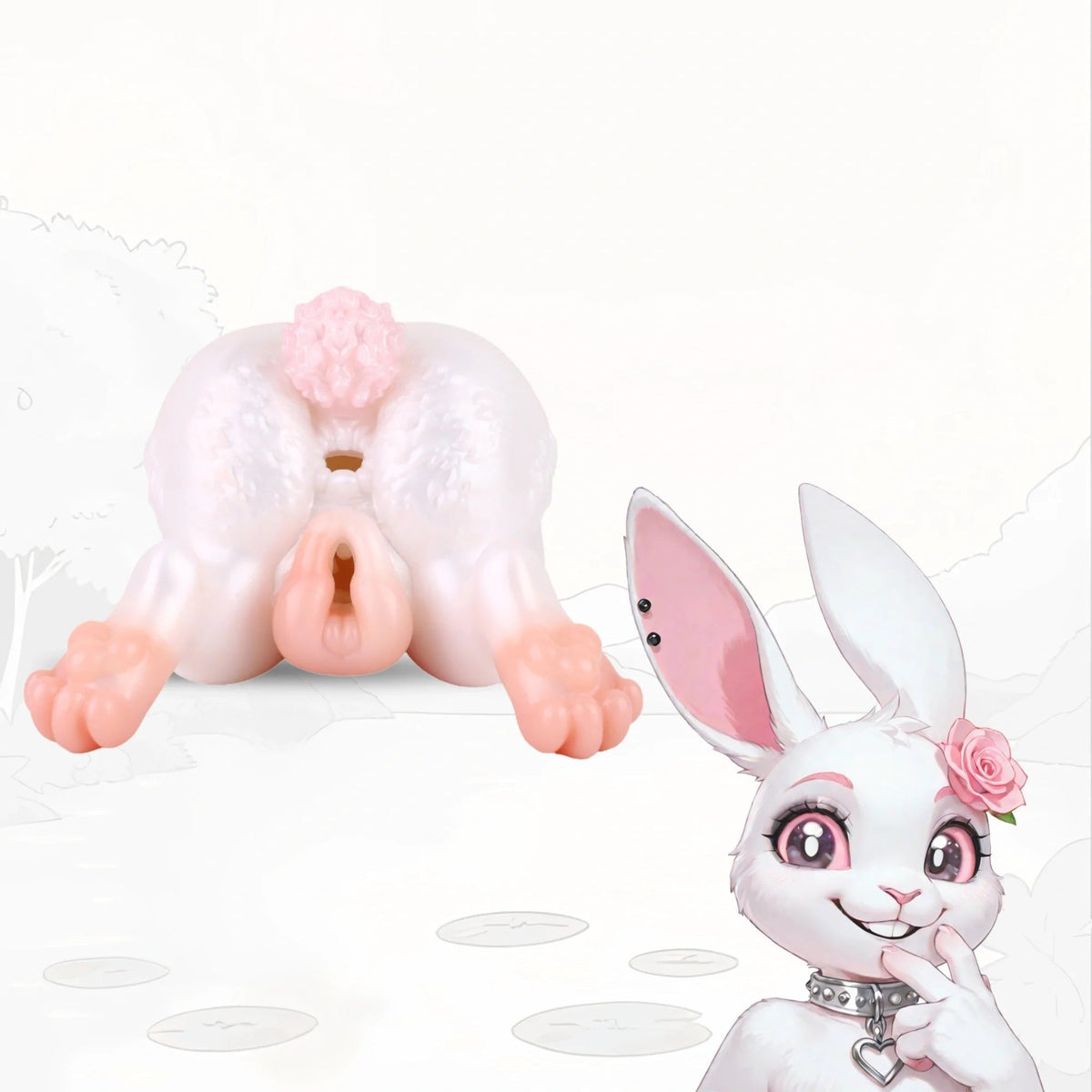 Blush Rabbit Dual-Channel Masturbator - Male Masturbator Toy