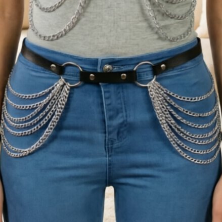 Body Chain Waist and Chest Set - Sexy Lingerie Accessory