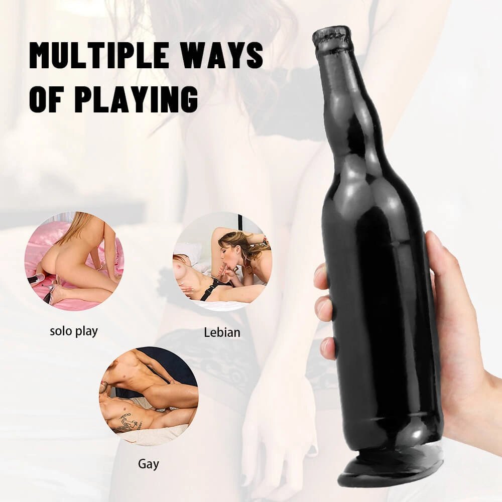 12in Bottle Shape Fantasy Dildo - Novelty Bottle Dildo