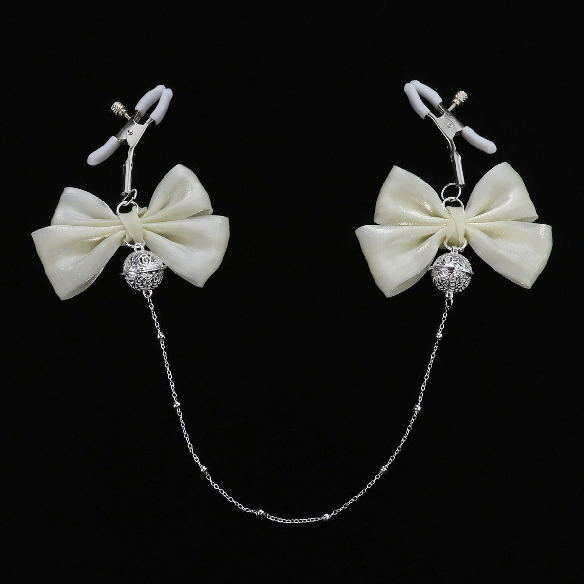 Bow Bell Nipple Clamp Accessory - Sexy Lingerie Accessory