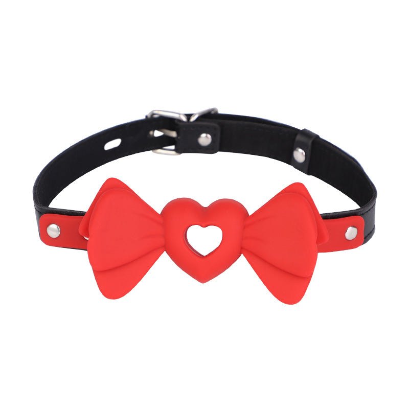 Bowknot Heart Silicone Ball Gag - Bondage Gag Set