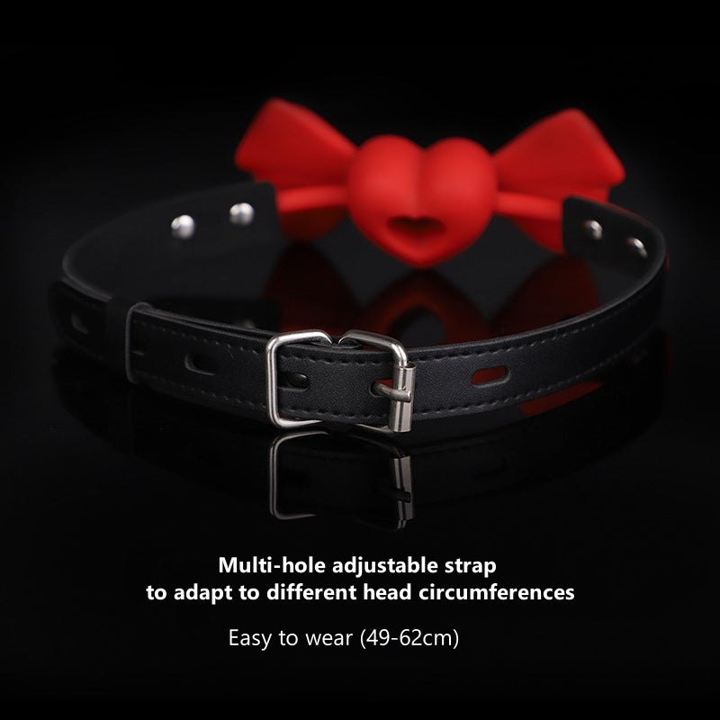 Bowknot Heart Silicone Ball Gag - Bondage Gag Set