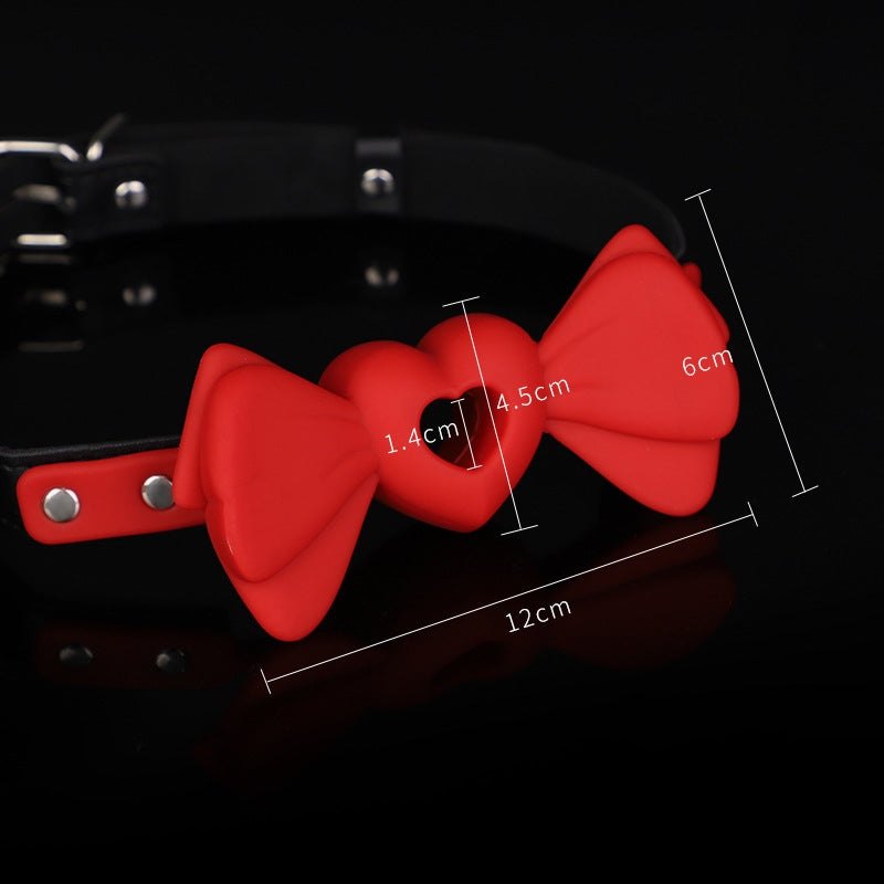 Bowknot Heart Silicone Ball Gag - Bondage Gag Set