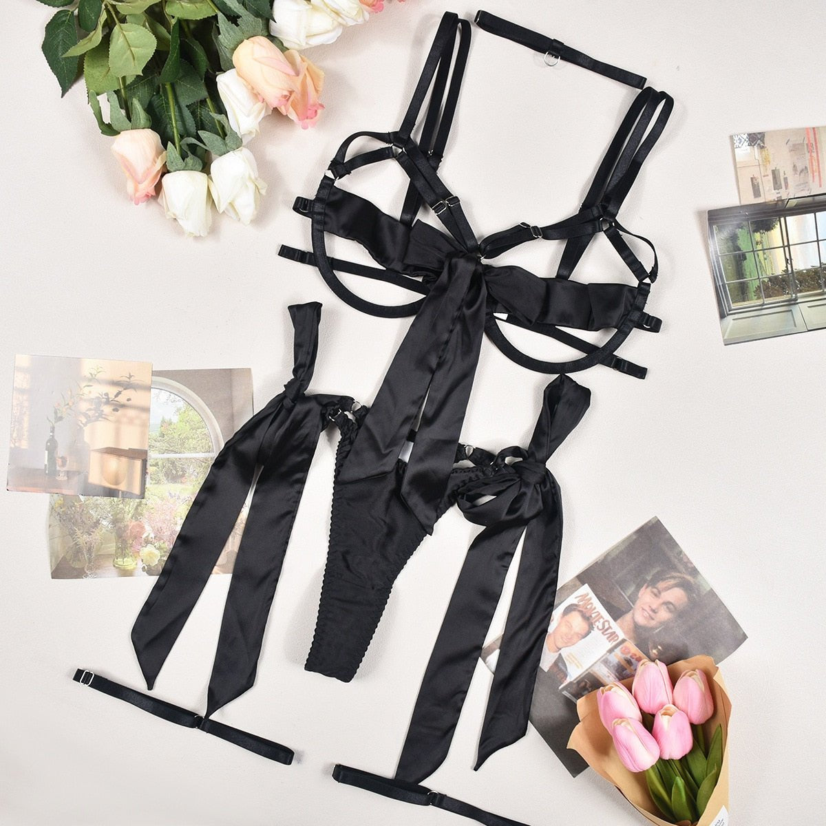 Bowknot Underwire Skirt Set - Bra and Panty Set
