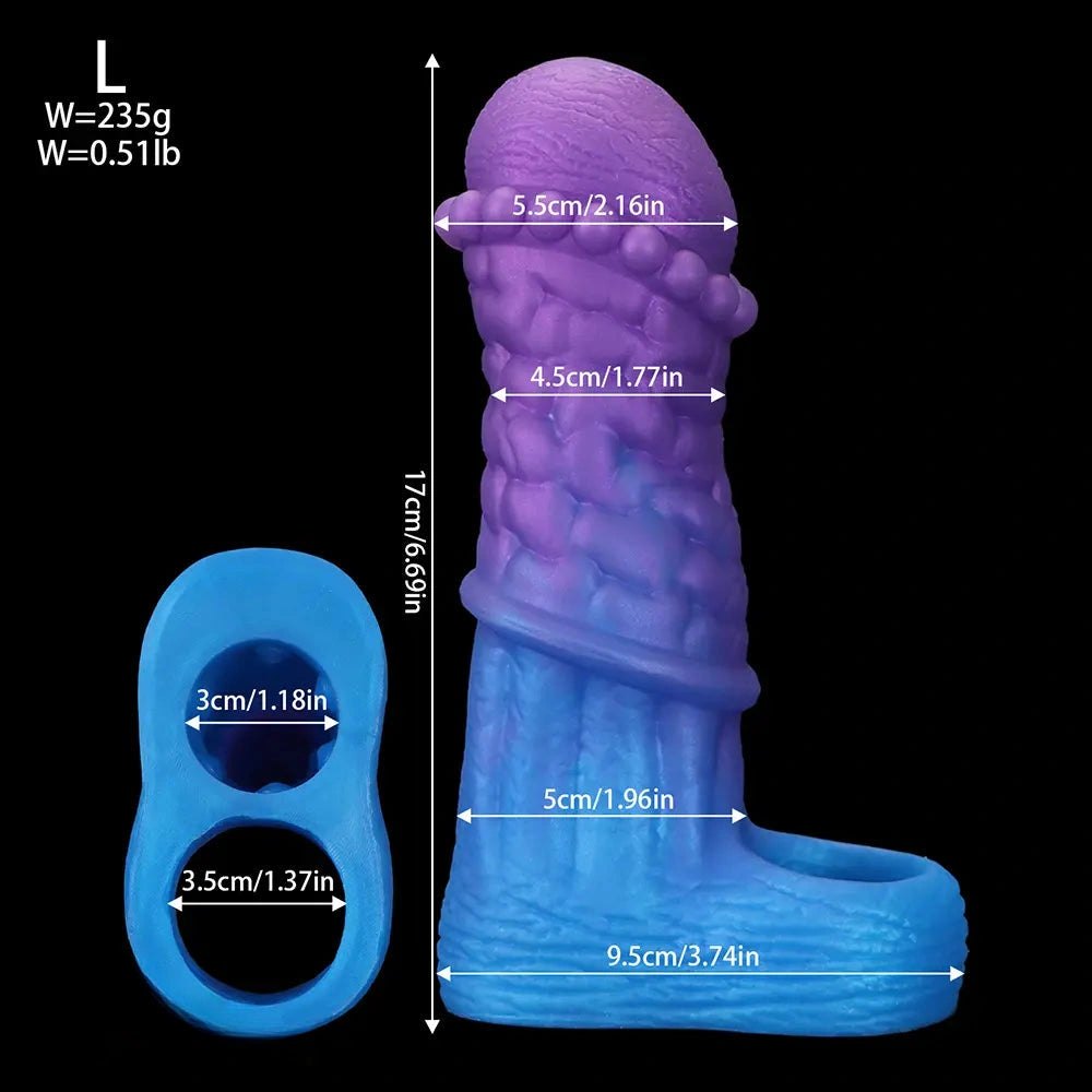 Braided Fantasy Sleeve - Silicone Fantasy Hollow Sleeve