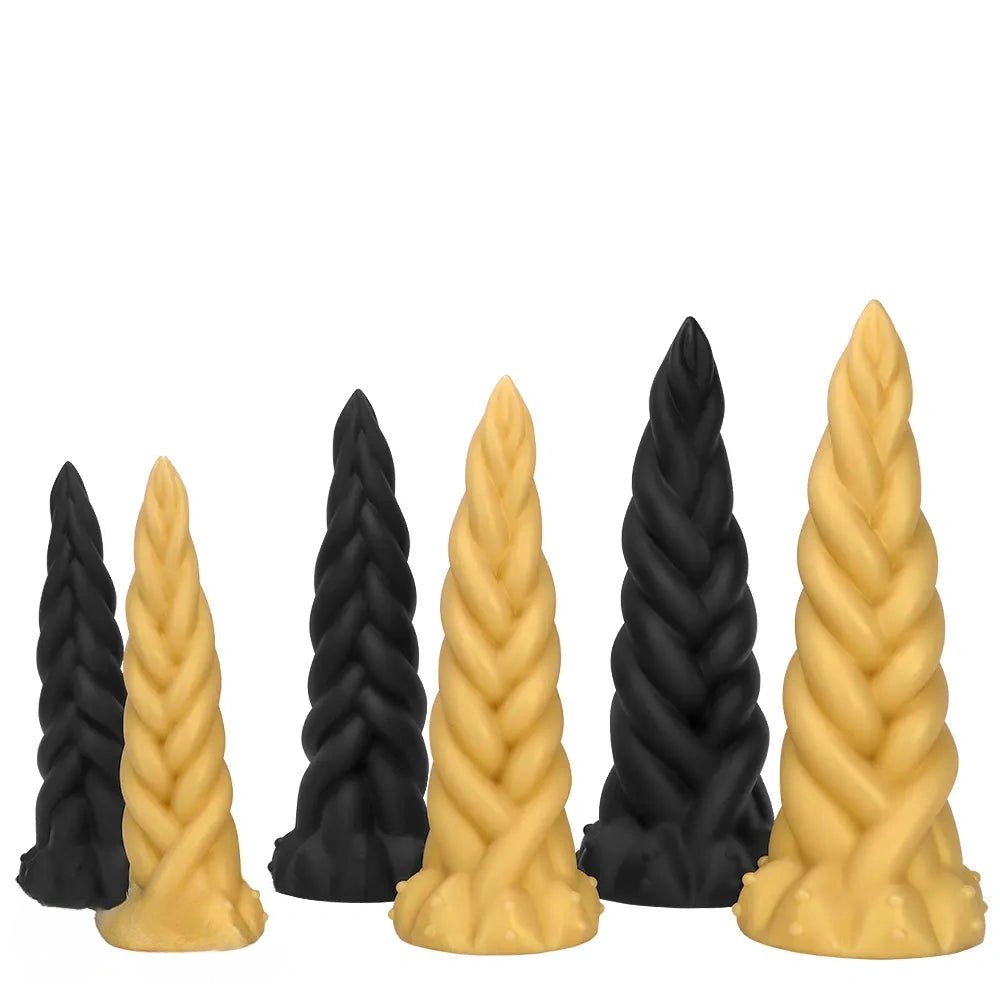 Braided Twist Fantasy Dildo - Silicone Spiral Dildo