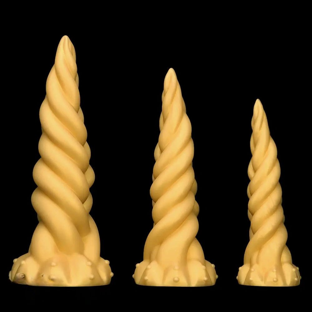 Braided Twist Fantasy Dildo - Silicone Spiral Dildo