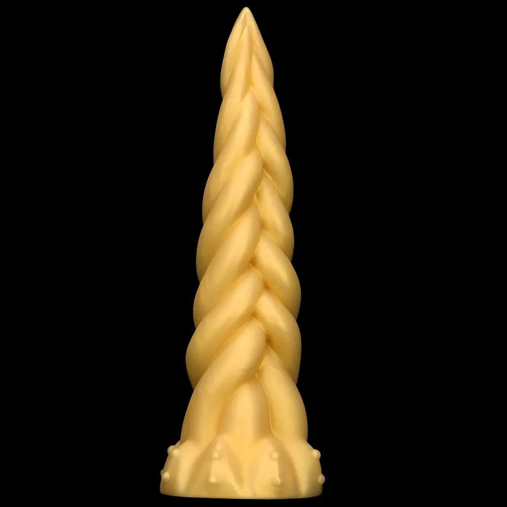 Braided Twist Fantasy Dildo - Silicone Spiral Dildo