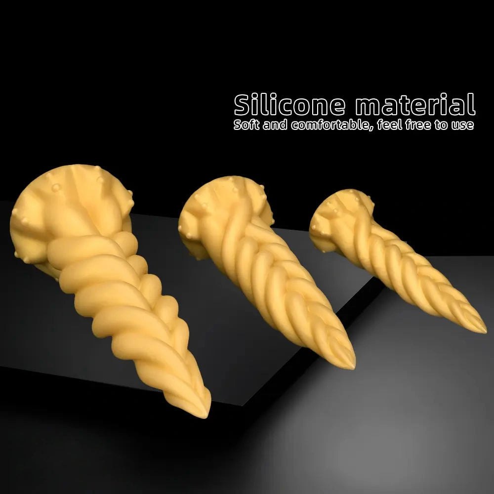 Braided Twist Fantasy Dildo - Silicone Spiral Dildo