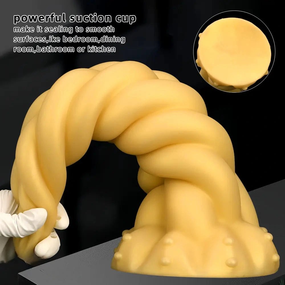 Braided Twist Fantasy Dildo - Silicone Spiral Dildo