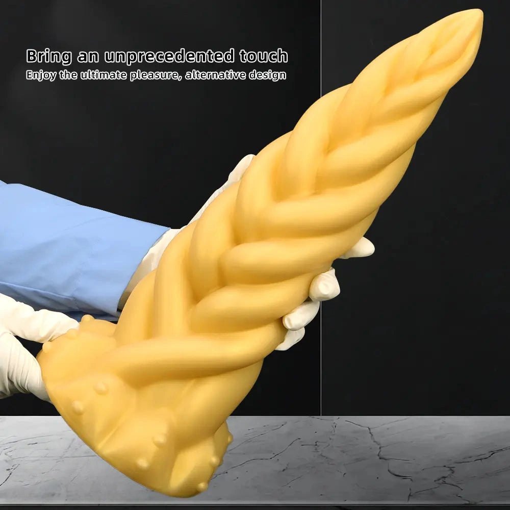 Braided Twist Fantasy Dildo - Silicone Spiral Dildo