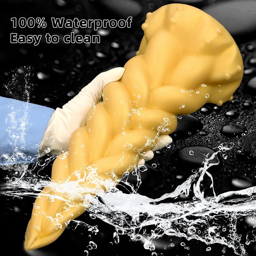 Braided Twist Fantasy Dildo - Silicone Spiral Dildo