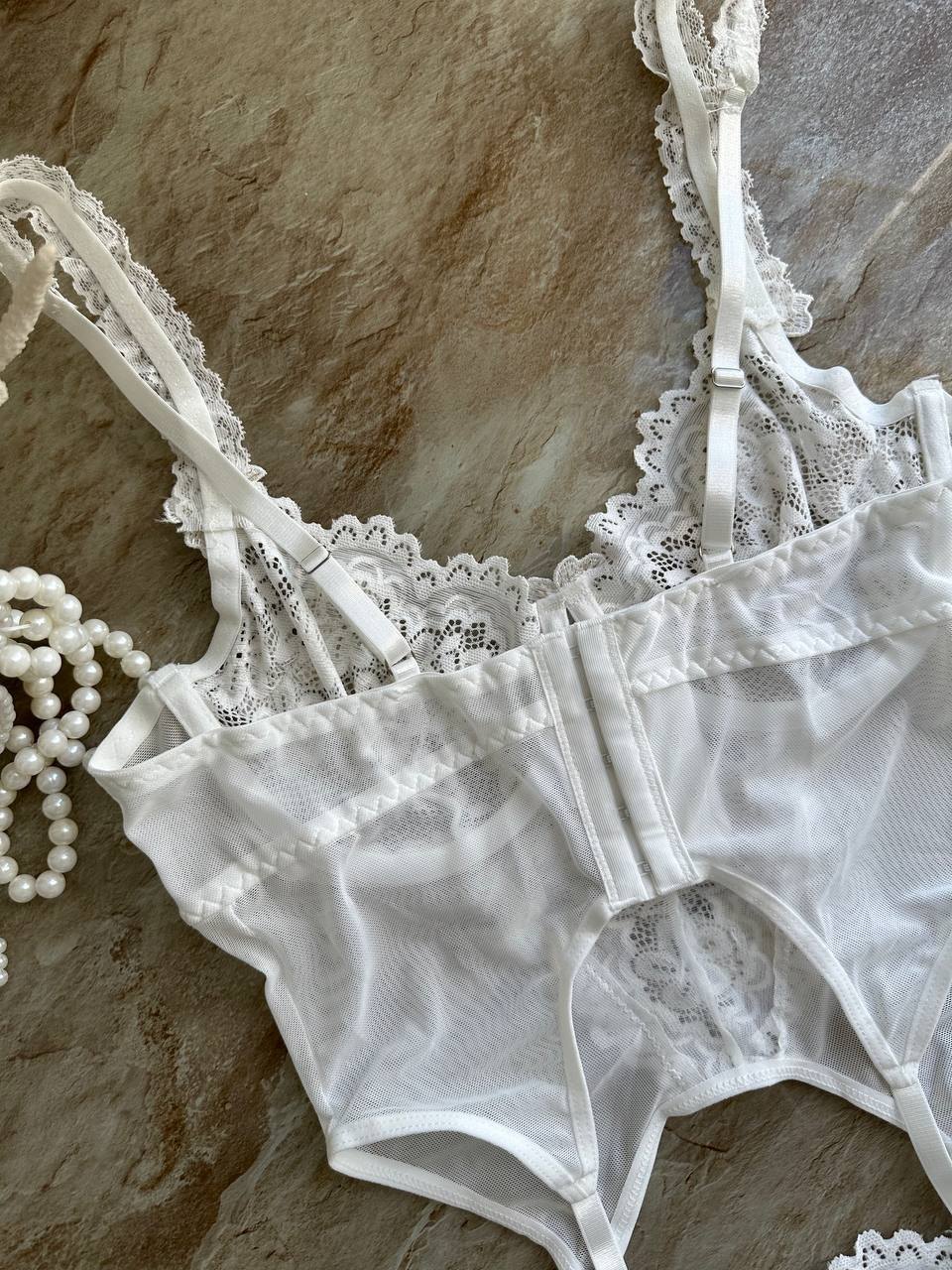 Bridal Lace Garter Bodysuit - Lingerie Bodysuit for Women