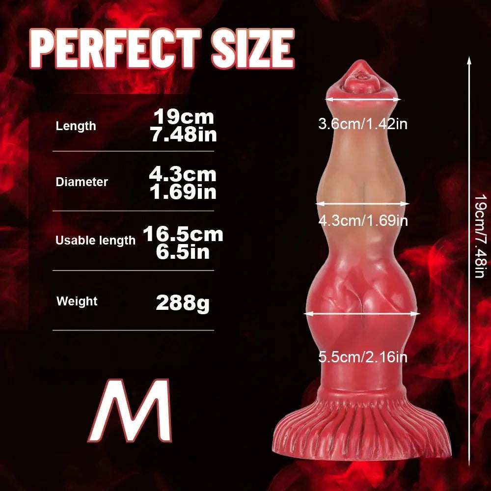 Brown Knotted Dog Dildo - Fantasy Animal Dildo