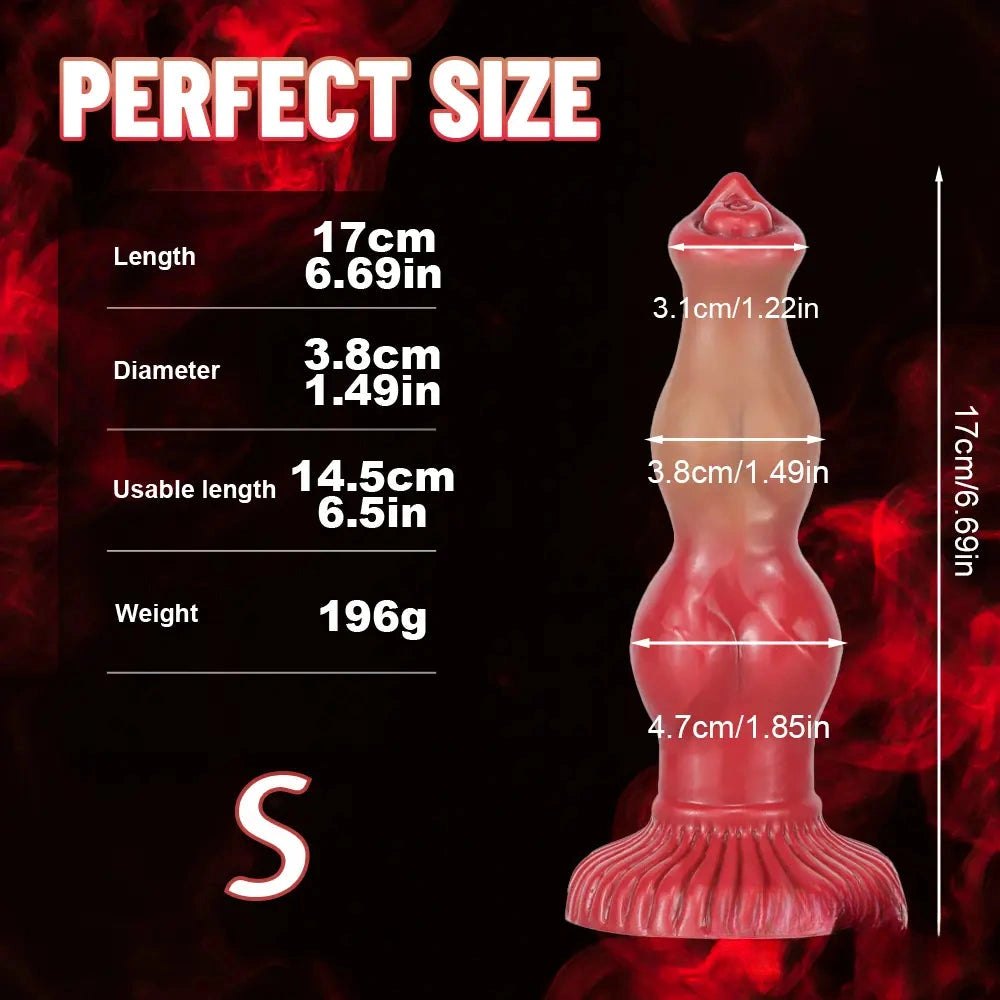 Brown Knotted Dog Dildo - Fantasy Animal Dildo