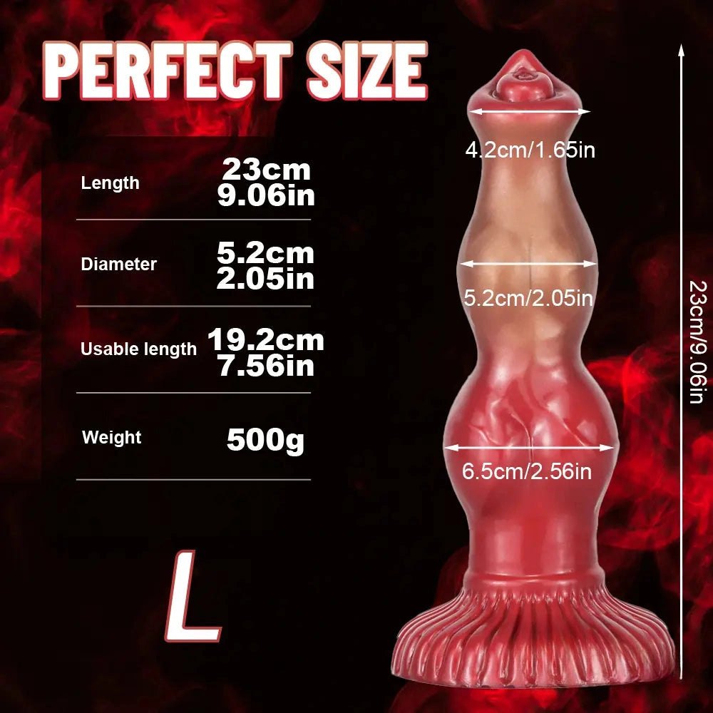 Brown Knotted Dog Dildo - Fantasy Animal Dildo