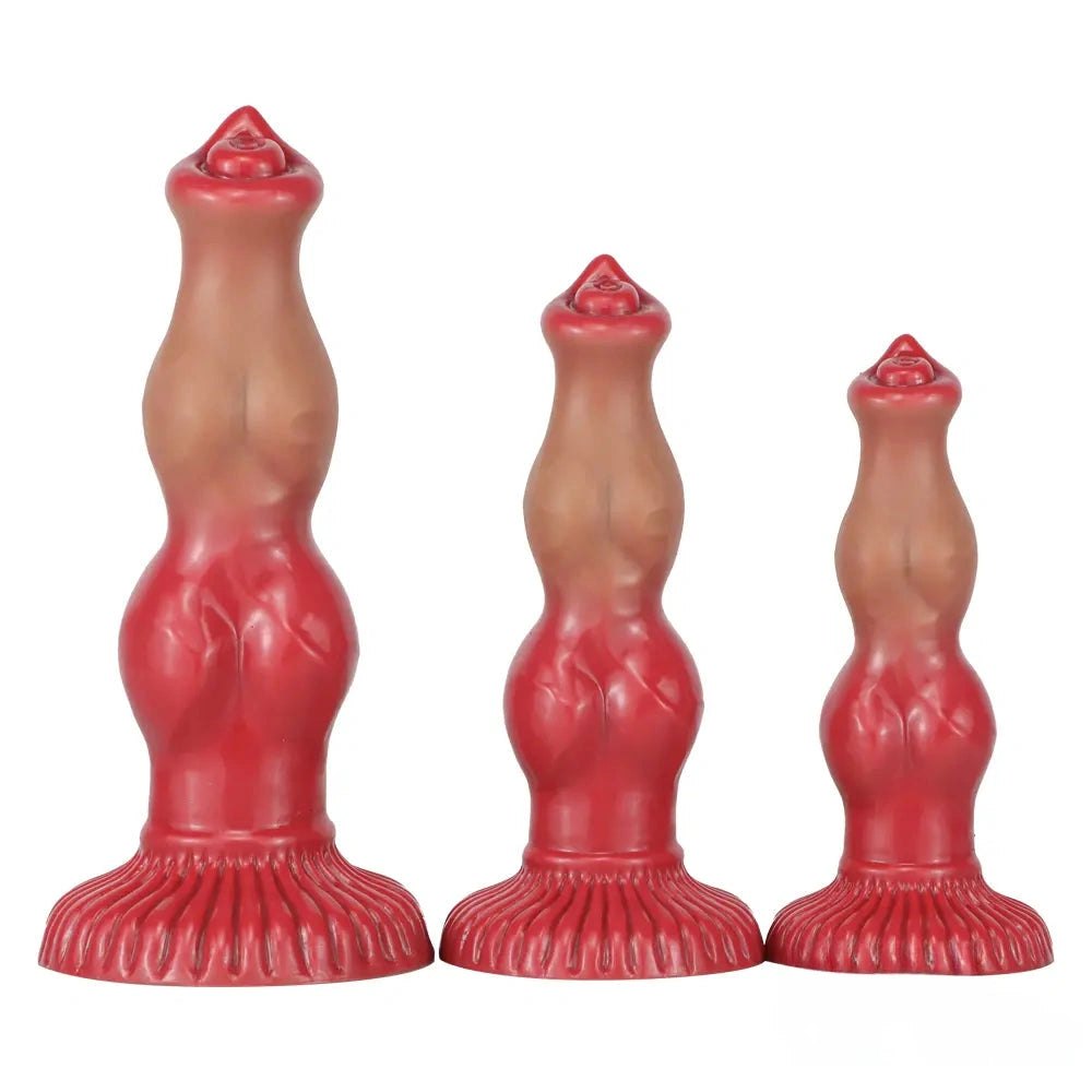 Brown Knotted Dog Dildo - Fantasy Animal Dildo