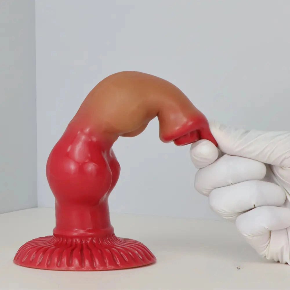 Brown Knotted Dog Dildo - Fantasy Animal Dildo