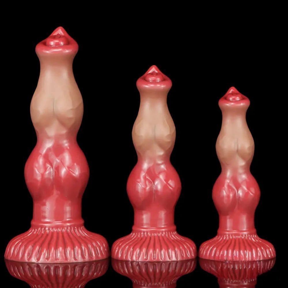 Brown Knotted Dog Dildo - Fantasy Animal Dildo