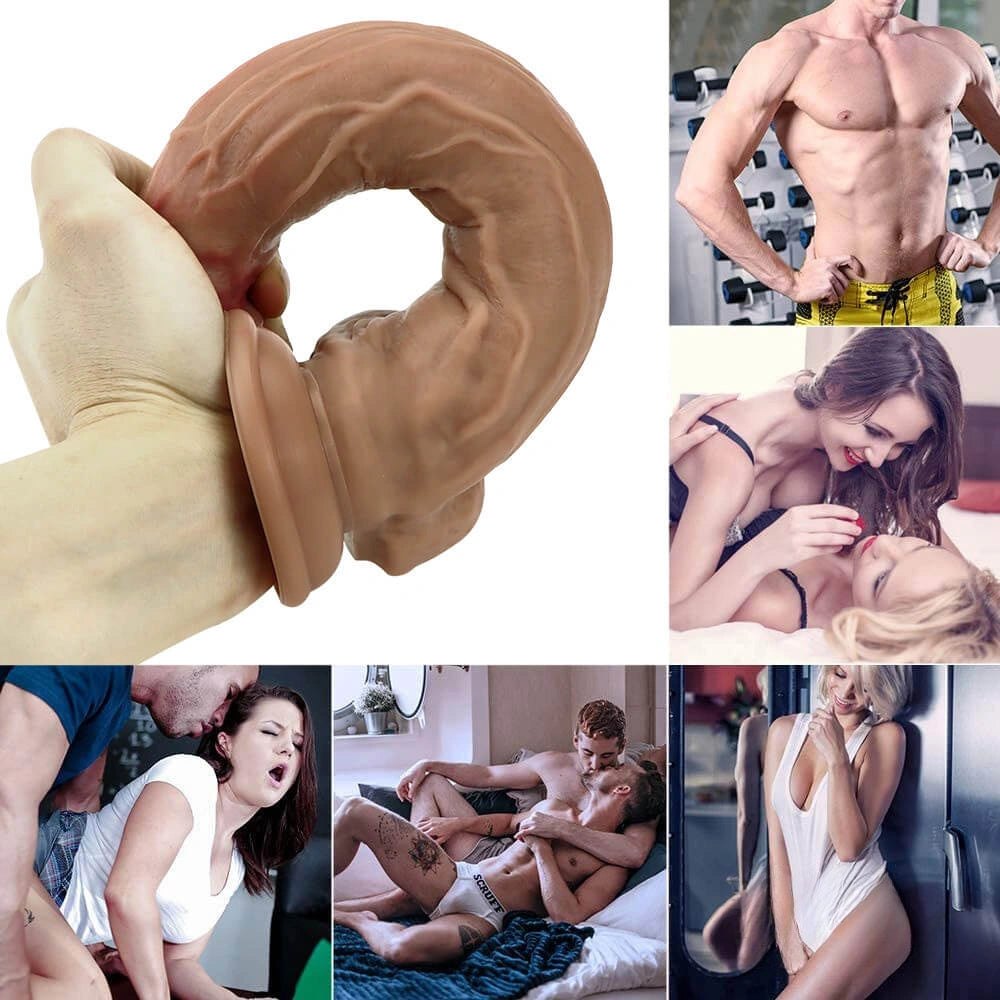 Brown Suction Cup Dildo 11in - Suction Cup Silicone Dildo