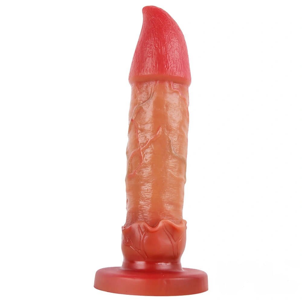 Brushed Vein Silicone Dildo 8.86in - Fantasy Silicone Dildo