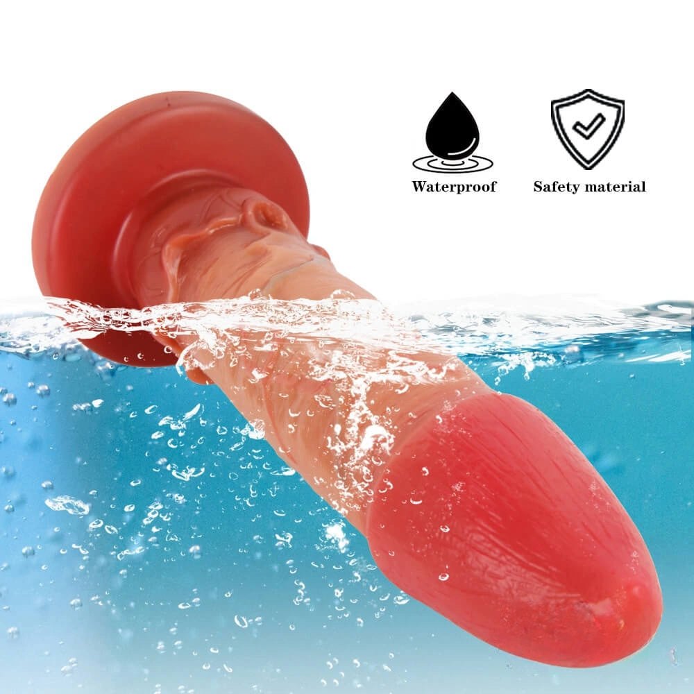 Brushed Vein Silicone Dildo 8.86in - Fantasy Silicone Dildo