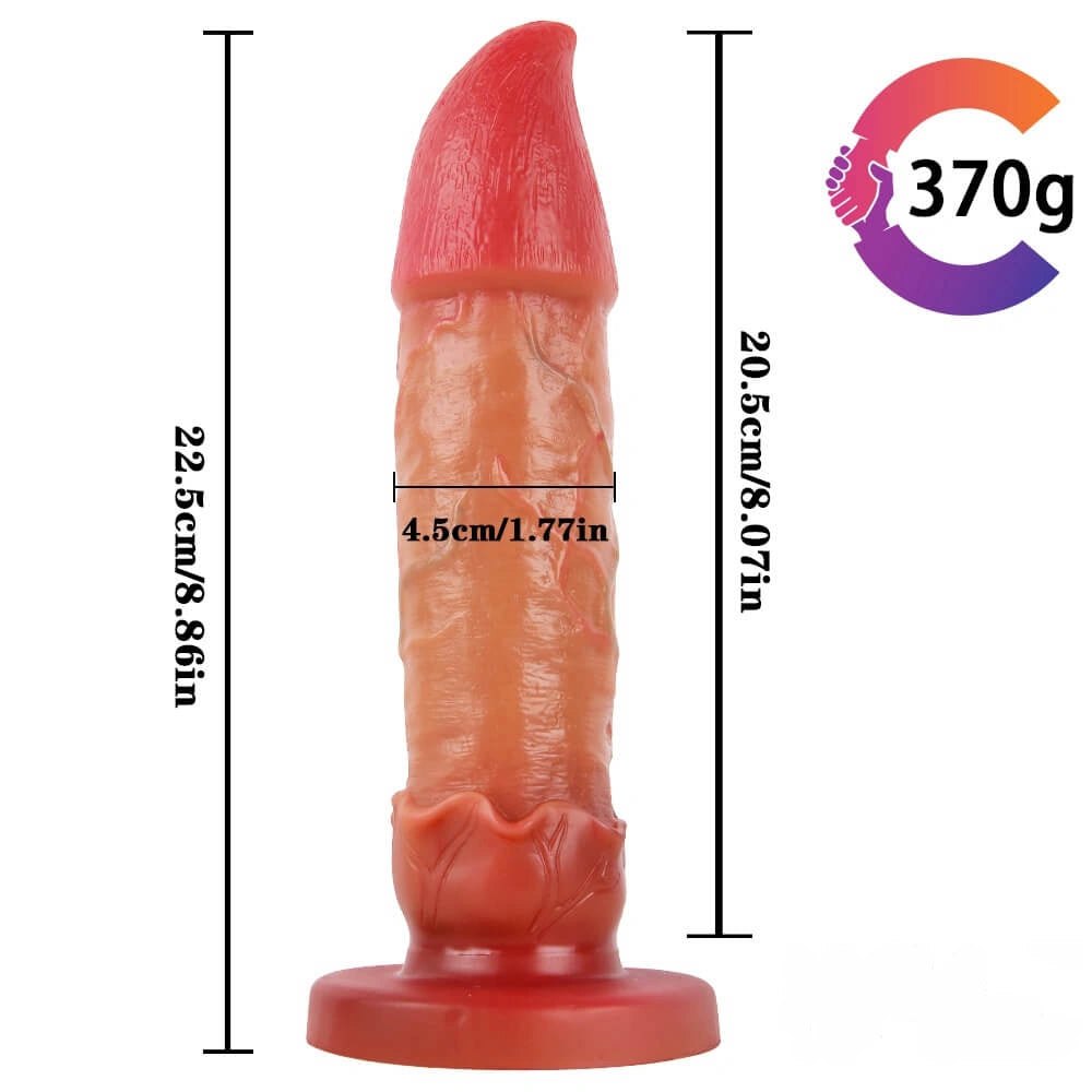 Brushed Vein Silicone Dildo 8.86in - Fantasy Silicone Dildo