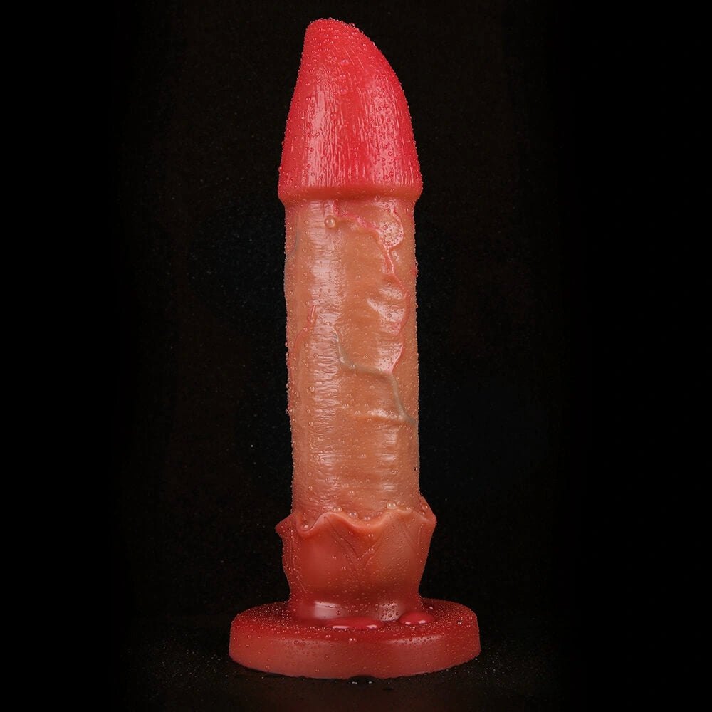 Brushed Vein Silicone Dildo 8.86in - Fantasy Silicone Dildo
