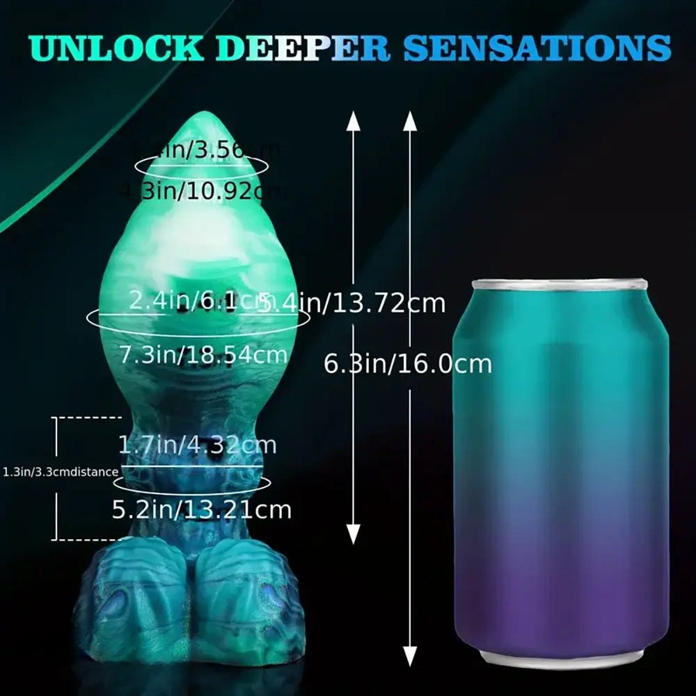 Bulbous Belly Fantasy Dildo - Silicone Monster Dildo Toy