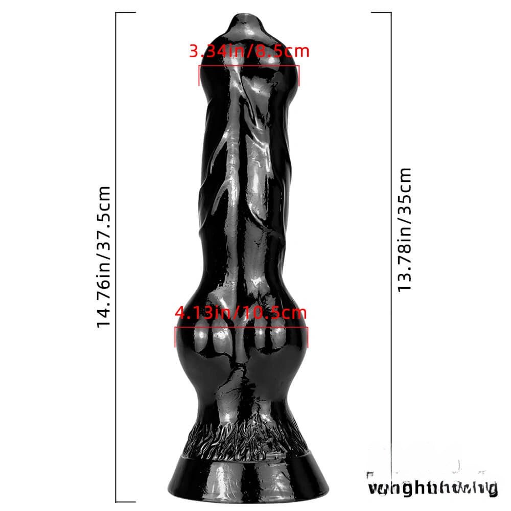 Bulbous Knot Animal Dildo - Ridged PVC Knot Dildo