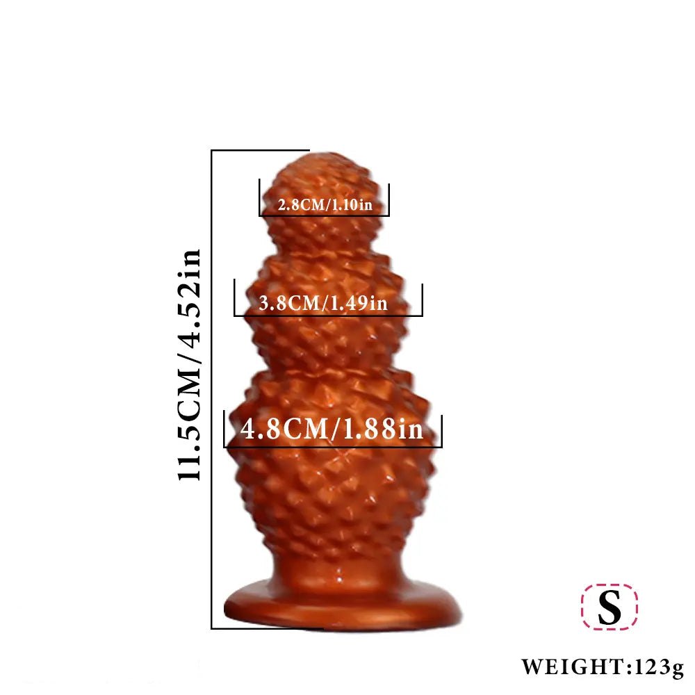 Bumpy Graduated Anal Plug - Stacked Beaded Butt Plug