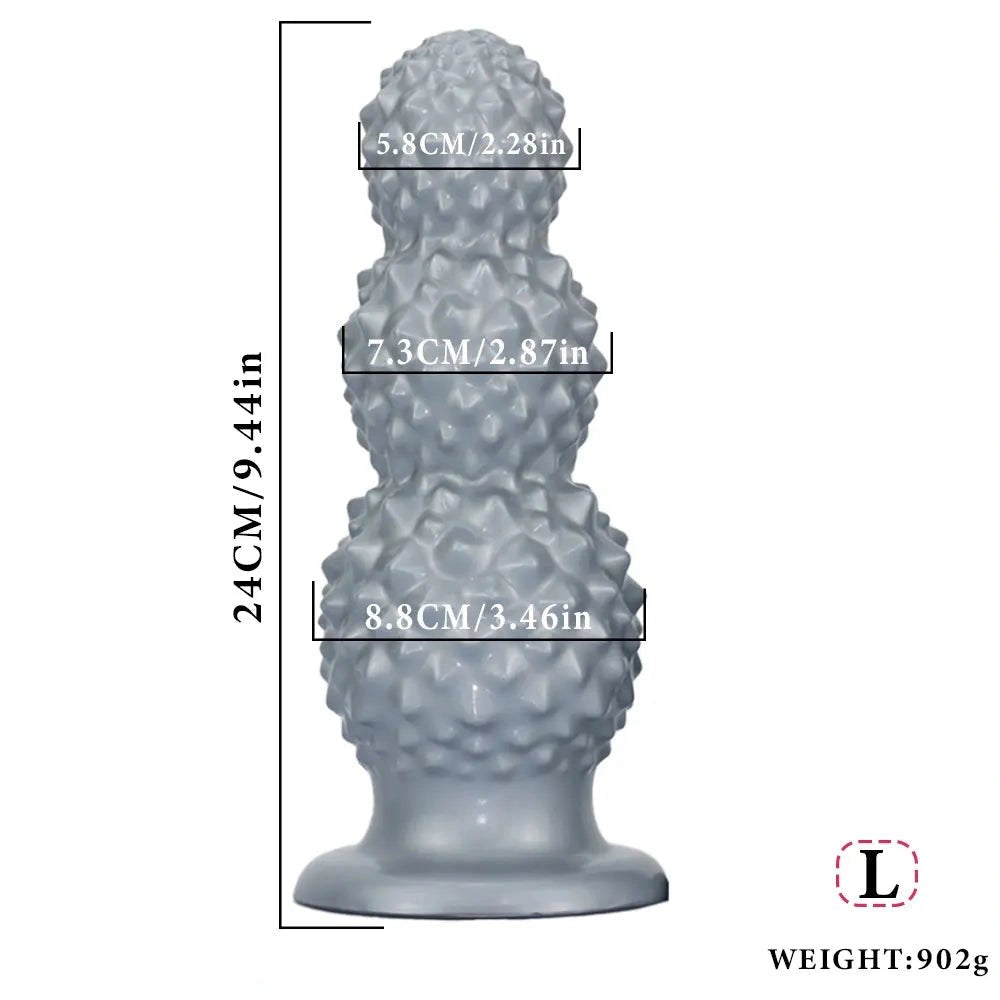 Bumpy Graduated Anal Plug - Stacked Beaded Butt Plug
