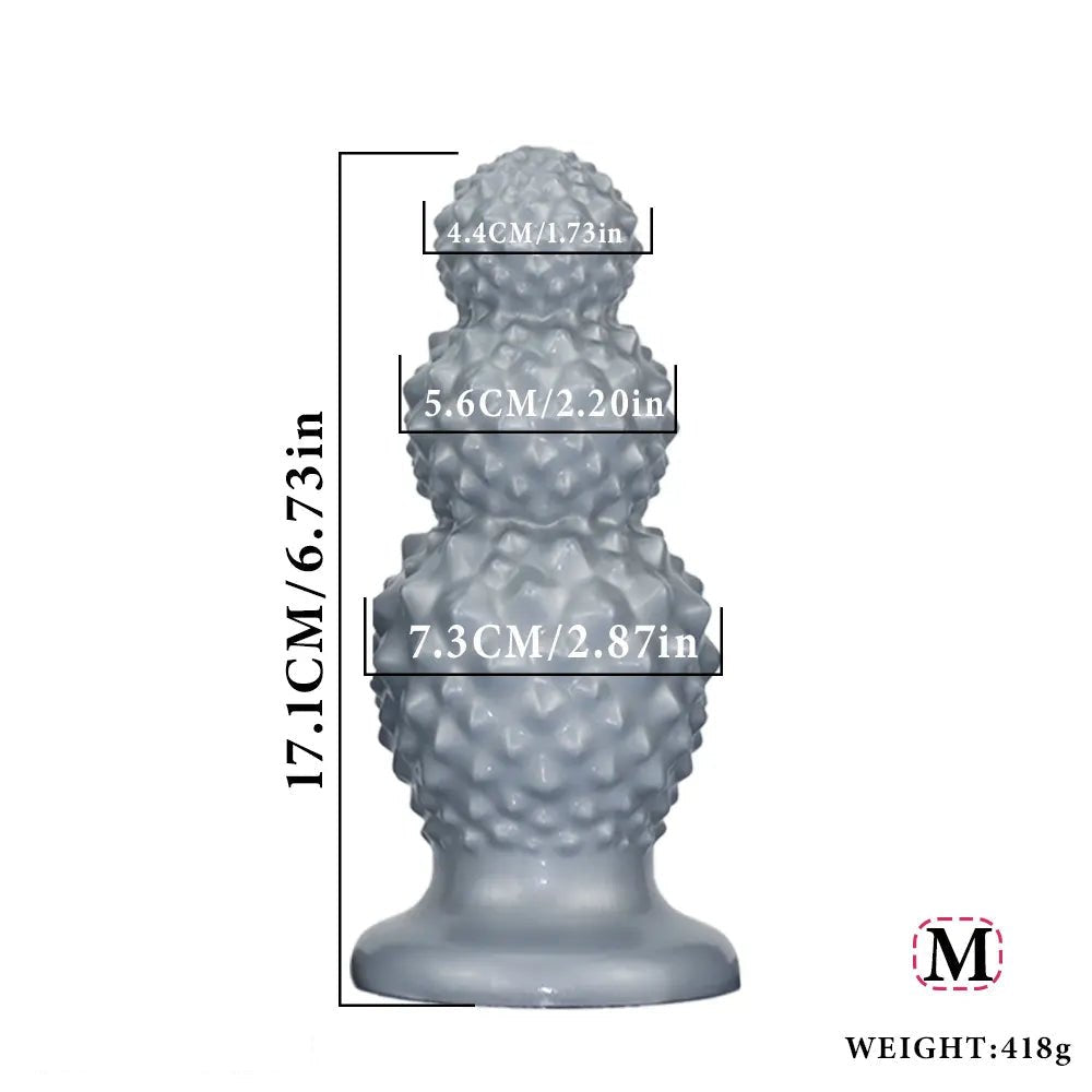 Bumpy Graduated Anal Plug - Stacked Beaded Butt Plug